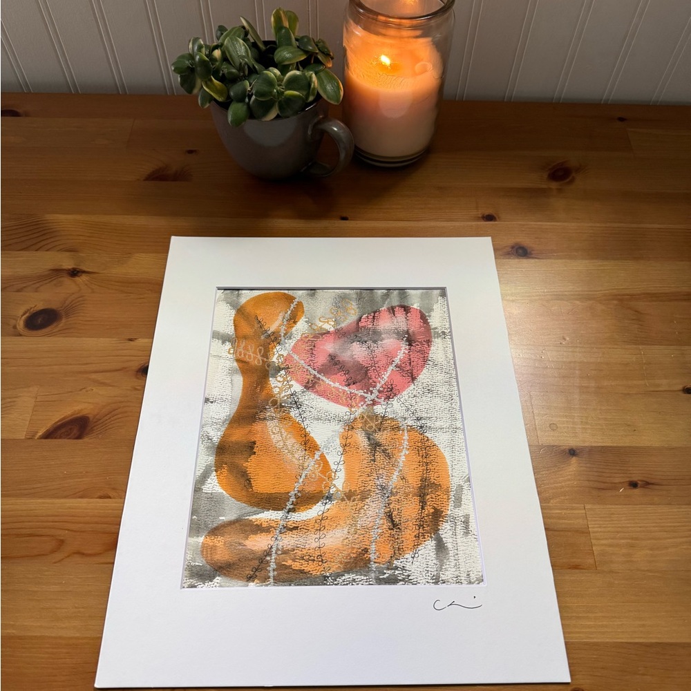 New Original Signed Artwork Ink and Watercolor on Paper